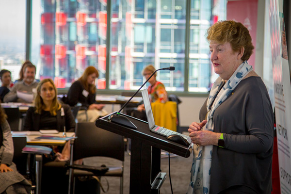 Robyn Hobbs speaking at the WayAhead Workplaces Forum 2018